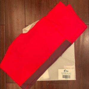 ZYIA Red Royalty Strip 7/8 length leggings